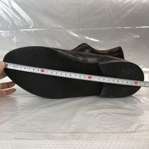 Seit 1815 VAN LIER/Leder Full Brogue Wingtip Balmoral Schuhe/10/28.5/Braun/80er-90er Dress(GEBRAUCHT)