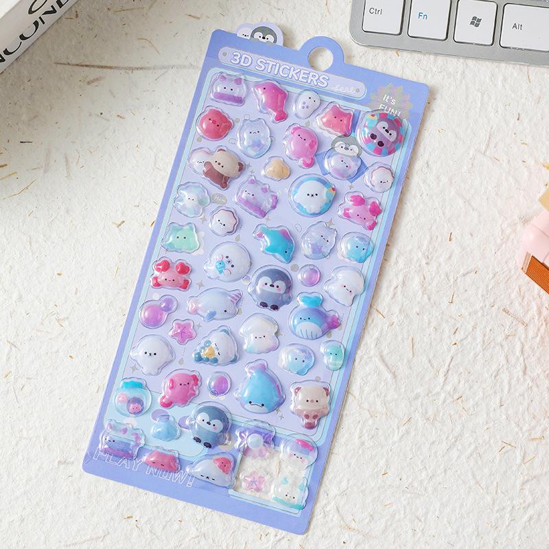 Японские мультяшные 3D полые рельефные декоративные наклейки для DIY-планера, детских стаканчиков для воды и чехлов для телефонов, созданные для часов веселья