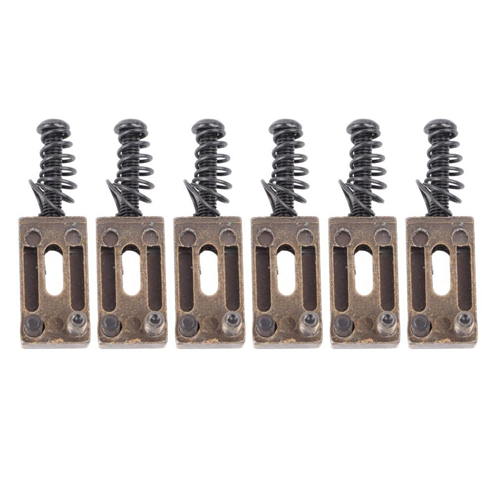 6PCS Zinc Alloy Tremolo Bridge Roller Saddles Electric Guitar Tremolo Parts For Electric Guitars