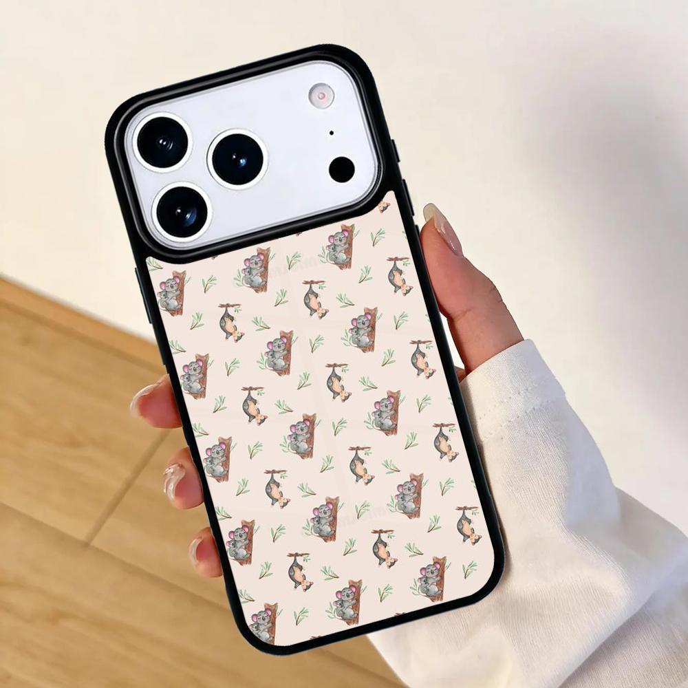 Cute Cartoon Koala Mobile Phone Case for IPhone 17 AIR 16pro Max 15 14 13 12 11 Bumper Cover