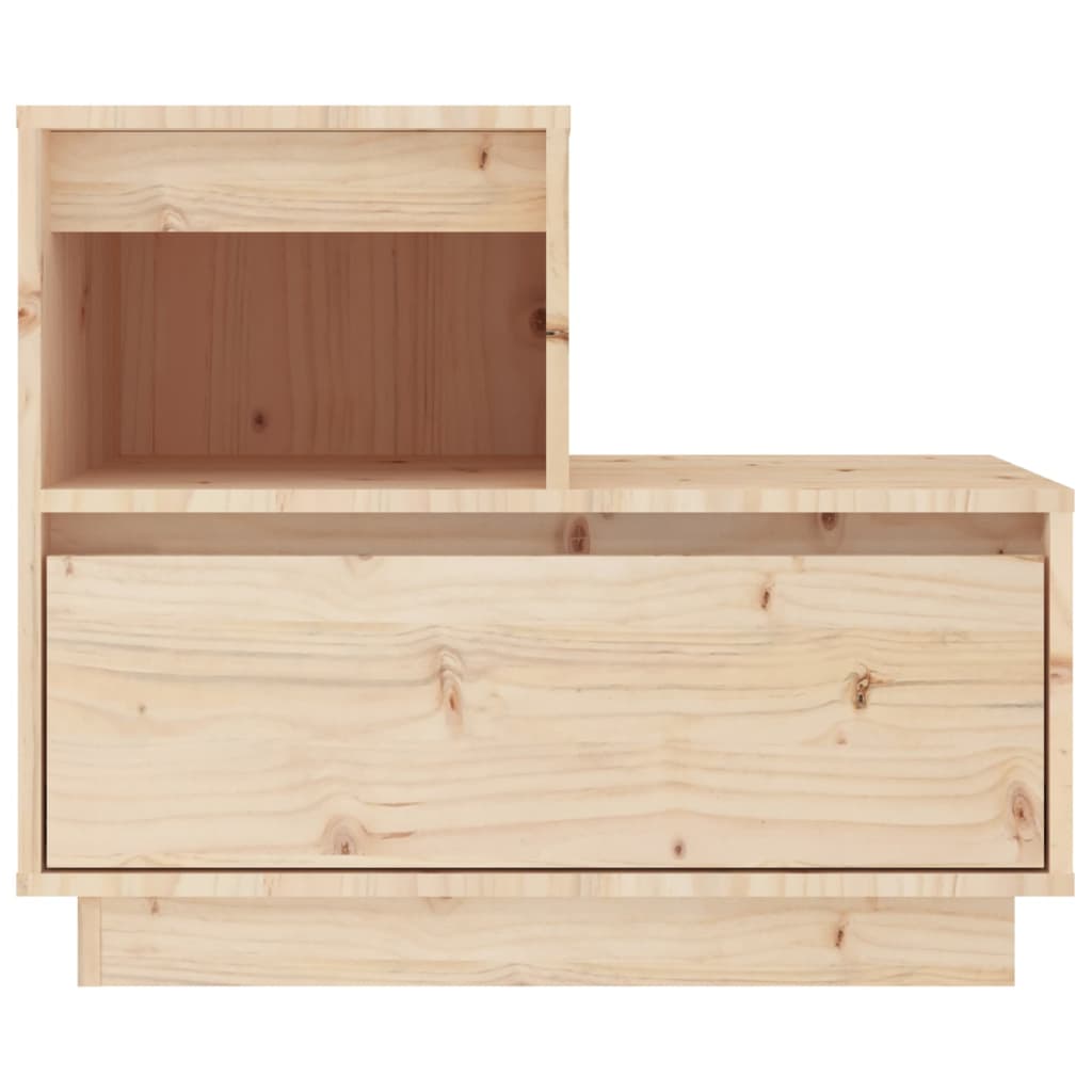 Vidaxl Szafka Nocna, 60X34X51 Cm, Lite Drewno Sosnowe