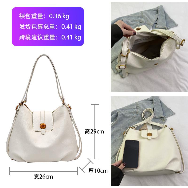 New Women's Bag, Large-capacity Commuter Oblique Span Bag, Magnetic Buckle Shoulder Bag, Bucket Bag, Deformed Student Backpack.