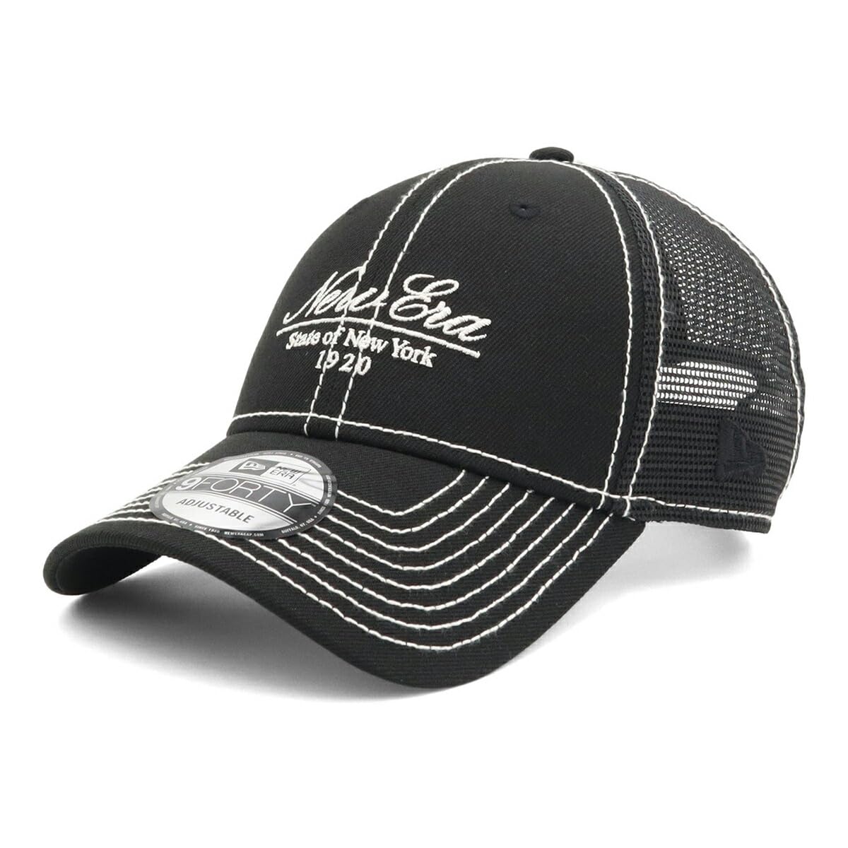 

New Era 9FORTY Script Logo Mesh Cap in Free Size 940TR CL SCRIPT BLK Black, чёрный