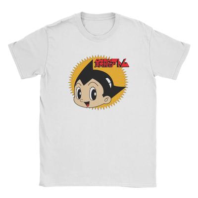 Astro Boy Manga T-Shirt Herren Lustiges Reines Baumwoll T-Shirt Rundhals Kurzarm T-Shirt 4XL 5XL Kleidung