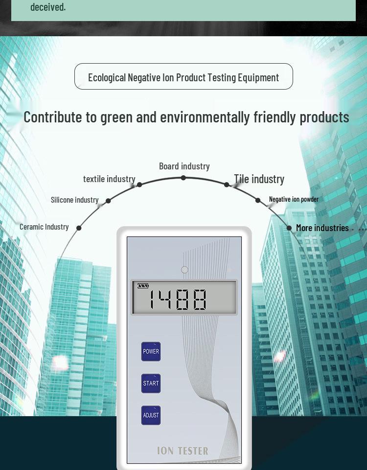 Portable Handheld Solid-State Negative Ion Detector Tester