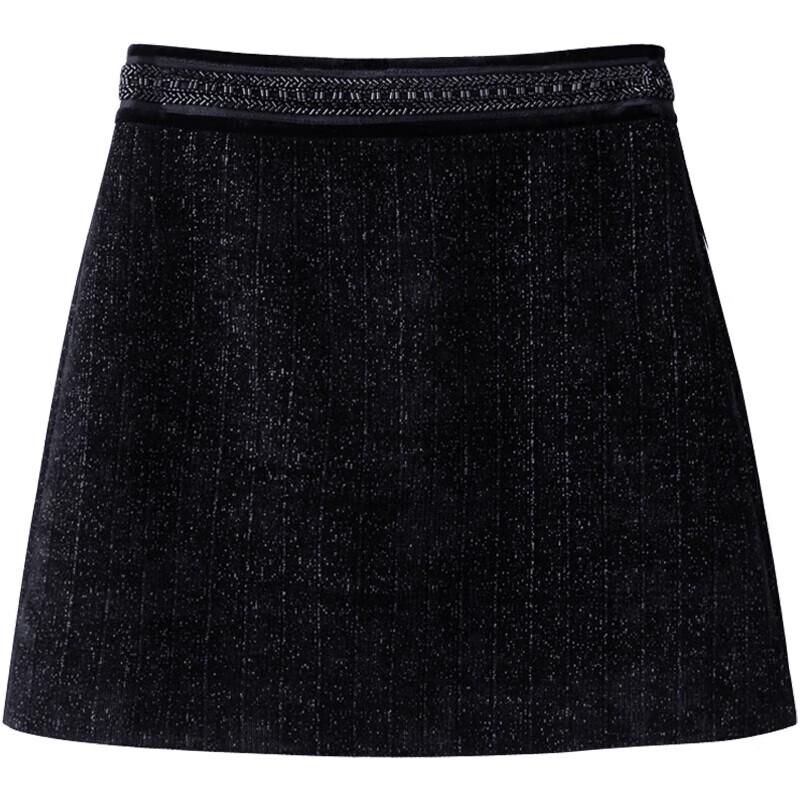 Si Ba She Elegant High-Waist A-Line Short Skirt S