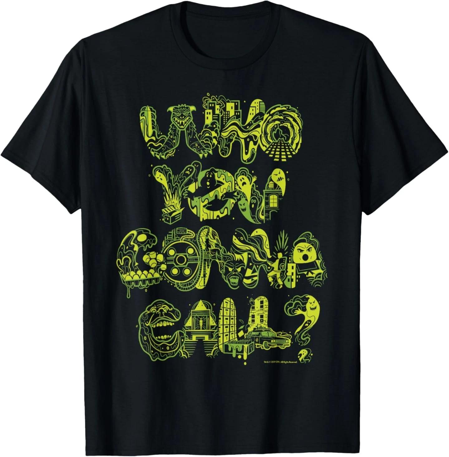 

Ghostbusters Who You Gonna Call Slime Text Graphic T-Shirt T-Shirt M