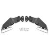 2Pcs Black Motorcycle Modified Wing Rearview Mirror Motorcycle Side Mirror Blade Wind Wing Adjustable Rotating Rearview Mirror