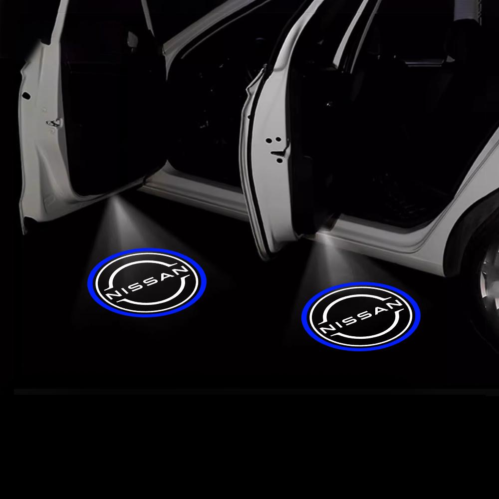 BQZTMO1 LED HD Wireless Car Door Logo Welcome Lamp Laser Light Projector Light For Nissan Nismo AMADAR New Teana TITAN 2003-2014 QUEST