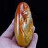 Chinese Antique Huanglong Jade Carving with Landscape Pattern Waist Tag Pendant