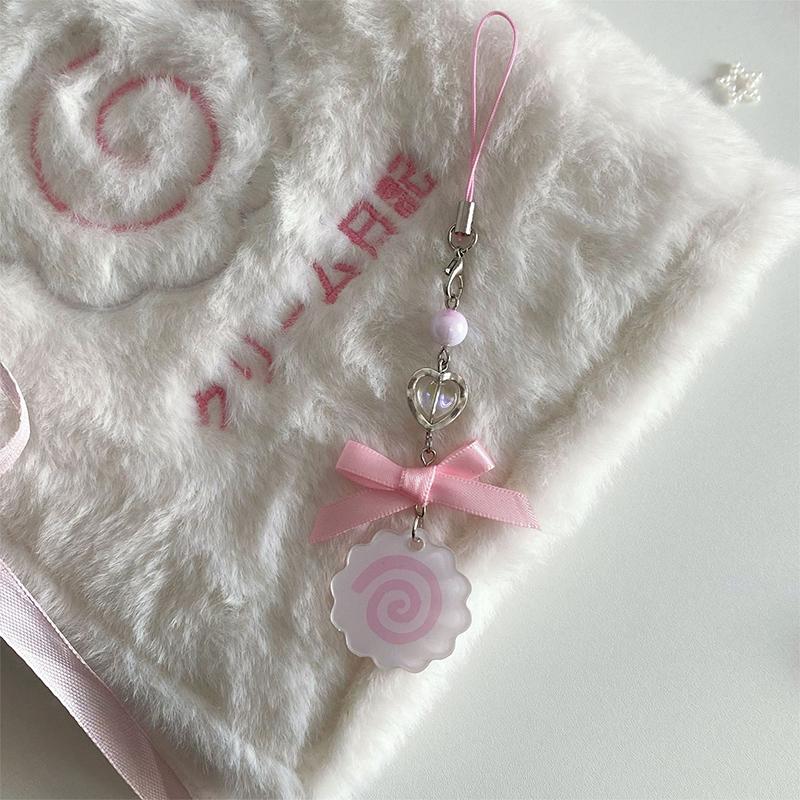 Roztomilý rybí talíř Přívěsek na telefon s přívěškem na kartu Karta Creative Kawaii Keychain for Phone Bag Accessories