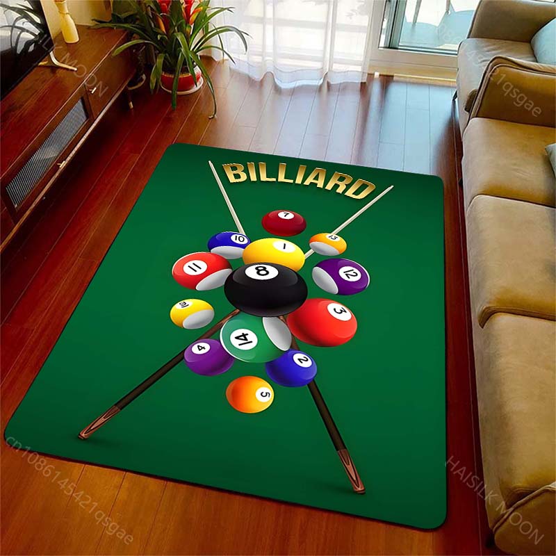 HD Billiards Rug Carpets for Bedroom Living Room Sofa Door Mat Dressing Room Rugs Large Size Machine Washable