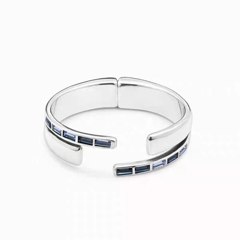 

Браслет бренда Tide с нерегулярными кристаллами, легкий, роскошный посеребренный, весенние и летние украшения