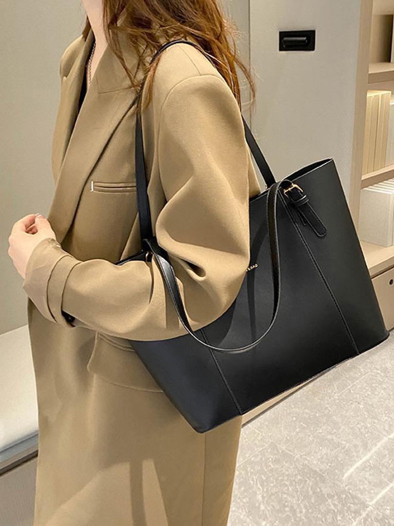 Retro simple and atmospheric commuting bag for women 2026 new stylish large capacity shoulder tote bag