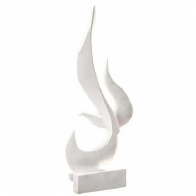 Huisdecoratie Vuurvorm Tafeldecoratie Matte Afwerking Keramische Figuren - (Wit)