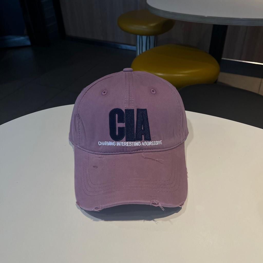 Embroidery Cap Men's and Women's Hats Ins Feng Shui Washing Cap Casual Versatile Color Matching Soft Top Sunshade Baseball Cap Letters