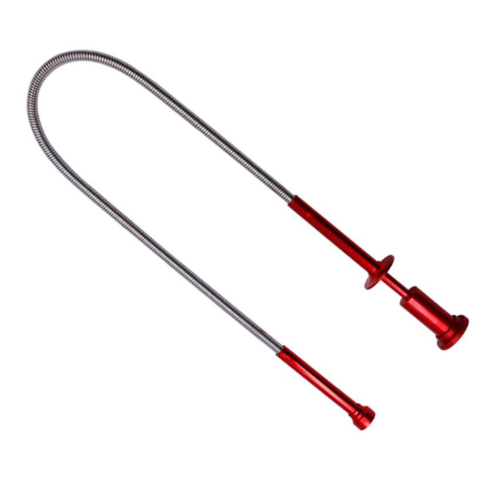 

62 см гибкий захватный магнит 4-лапчатый светодиодный фонарь магнитный длинный пружинный захват для ремонта автомобиля ловушка для туалета инструмент для захвата канализации красный