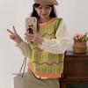 Colorful Striped Sweater Vest O Neck Sleeveless Sweaters Autumn Winter Warm Knitted Vest Women Casual Fashion