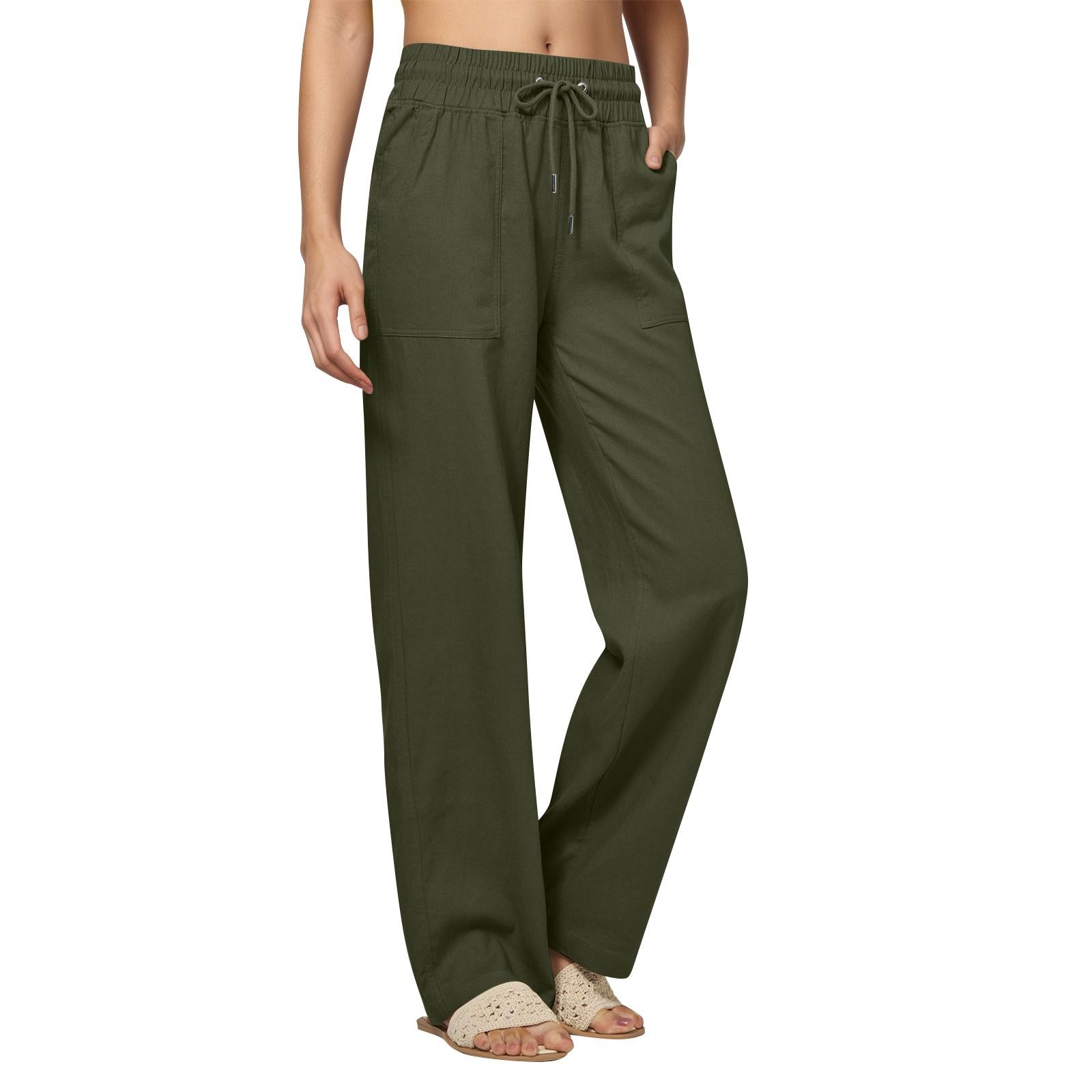 

Женские прямые брюки, модные повседневные брюки, брюки Harlan Nine Point L армия зеленый