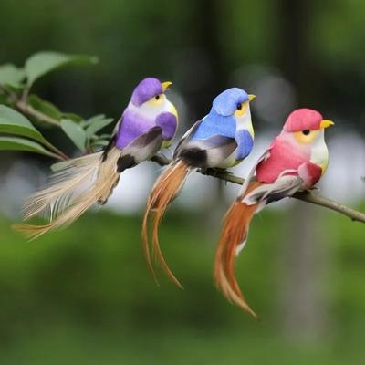 12-60PCS Home Garden Decor Cute Artificial Birds Faux Foam Animals Simulation Feather Bird Models DIY Craft Ornaments