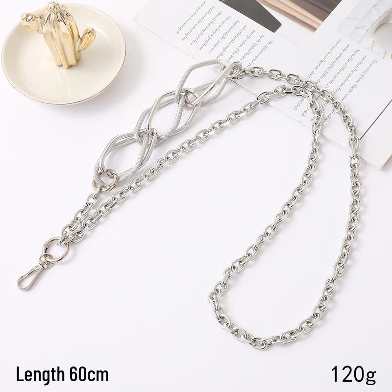 Metalowy łańcuszek do telefonu crossbody odporny na upadki z klipsem i smyczą 125 cm