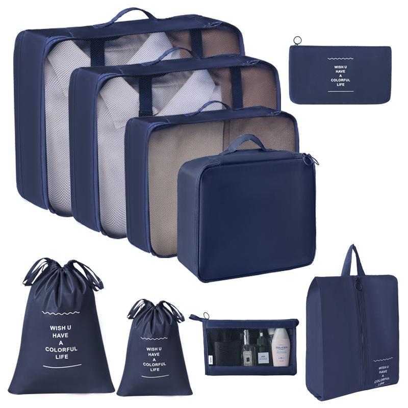 6/7/8/9/10 Pcs Set Travel Organizer Storage Bags Suitcase Packing Cubes Set Cases Portable Luggage Clothes Shoe Tidy Pouch Folding