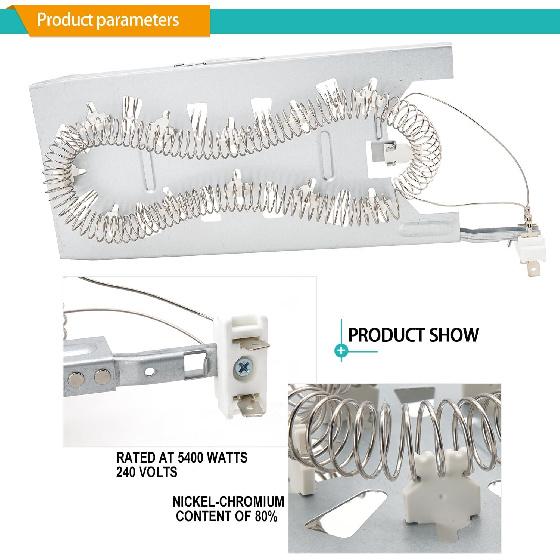 Dryer Heating Element Kit Compatible with Maytag Epic z Bravos MED5630HC1 MED5630HW1 MED5630HW0 MED5630HC2 MED5630HW2 MED5630HC0 MED5500FW2
