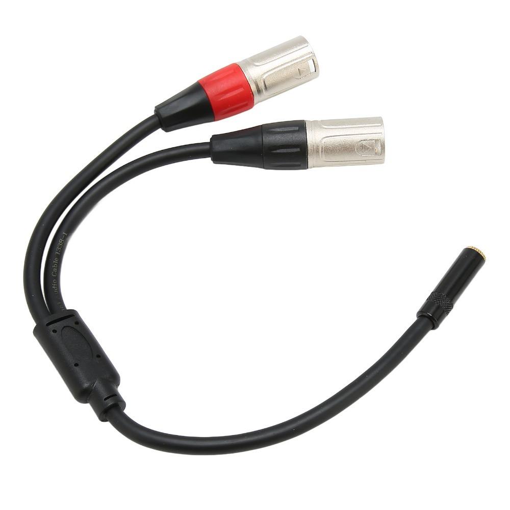 Professional Balanced Dual XLR Male to 3.5mm Female Stereo Cable  Microphone Connection
