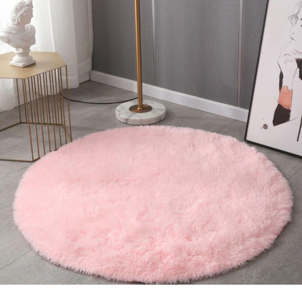 Super Soft Plush Round Rug Mat Fluffy White Carpets For Living Room Home Decor Bedroom Kid Room Decoration Salon Thick Pile Rug