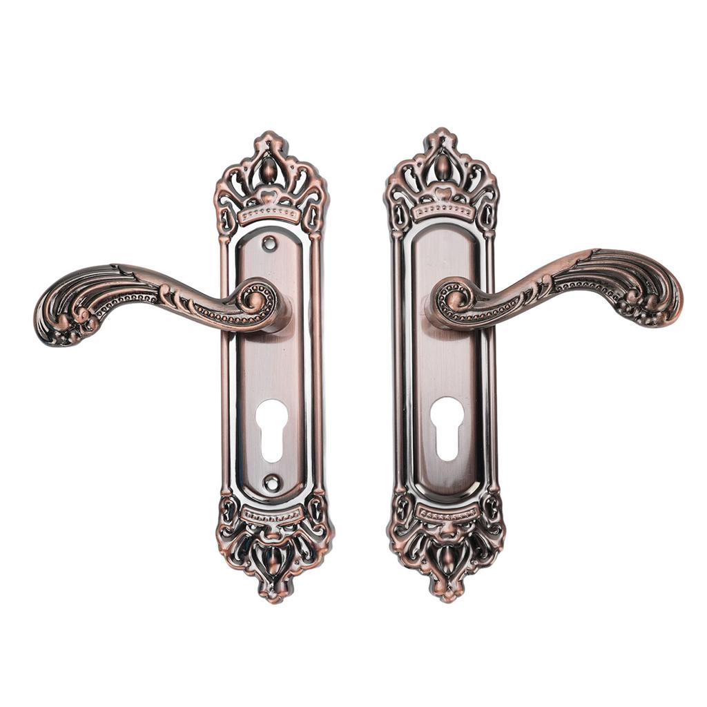 Entry Door Lever with Lock Keys Universal Quiet Aluminum Alloy European Style Door Handle for Home Bedroom