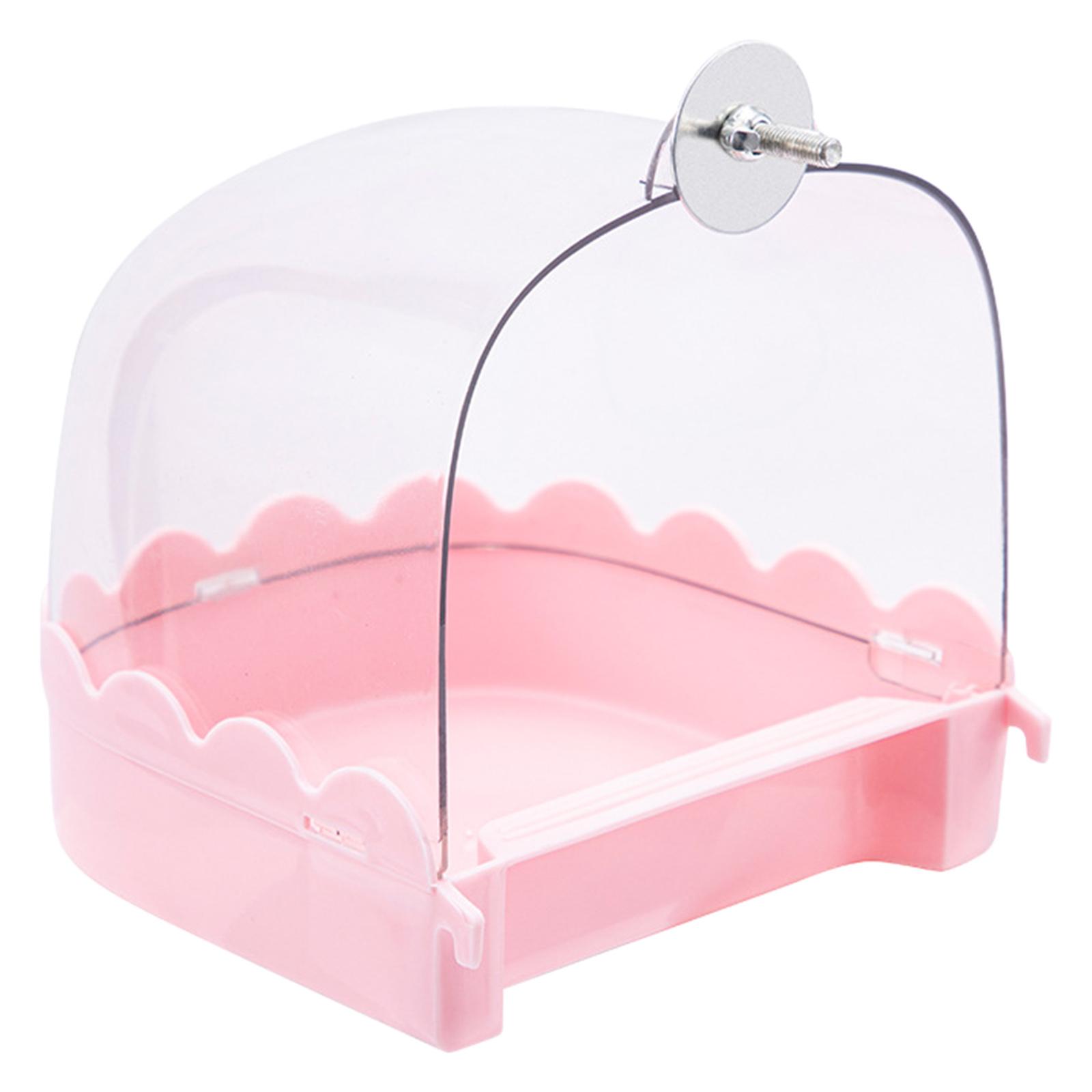 

Душевая комната для птиц, приставная клетка для птиц, ванна для попугаев, ванна для попугаев, монтируемая в клетку, прозрачная ванна для волнистых попугаев, аксессуары для клеток розовый