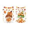 Fall Thanksgiving Static Window Clings, No Adhesive Gnome Turkey Pumpkin Maple Leaf Window Decals for Glass Home Decor