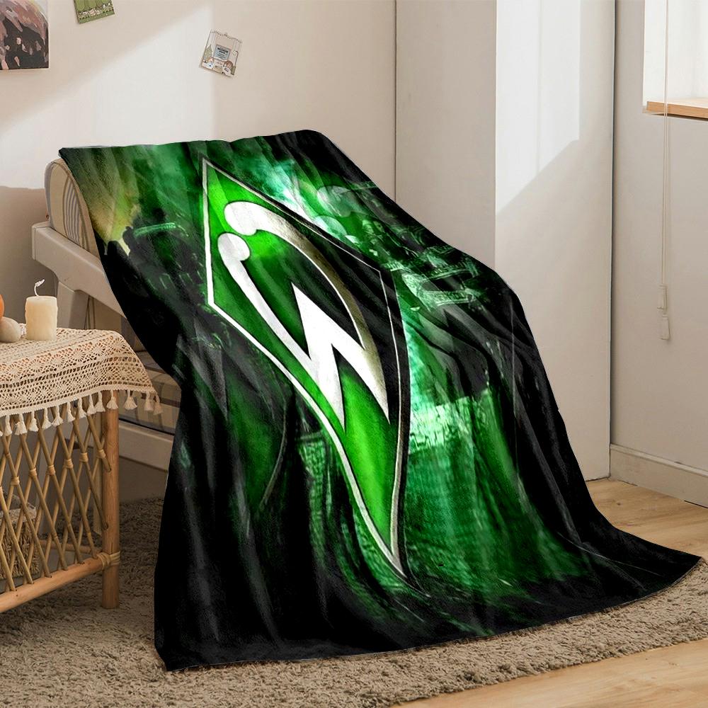 Green Geometric Symbol Designed Flannel blanket for bedroom, living room, sofa, and nap