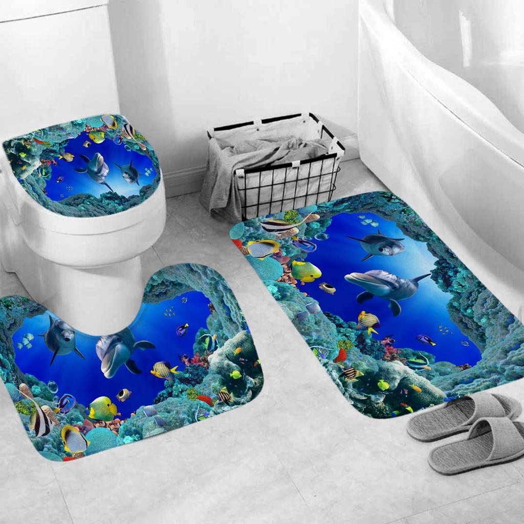 Eco-friendly Sea Turtle Octopus Shower Curtain Featuring Soft Polyester Fiber And Easy Installation Hooks