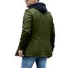 Trench da uomo casual e alla moda, tinta unita, lunghezza media, con revers e bottoni