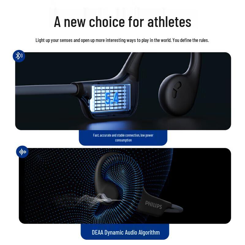 Philips TAA1708 Open-Ear Ear-Hook Sports Bluetooth Headset