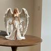 Acrylic 2D Flat Angel with Wings Tabletop Decoration for Living Room, Office, and Festive Occasions