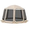Screen House Tent, 3660 x 3380 x 2300 mm, 10-12 Person Pop Up Screen Tent with Extended Awning, Portable Screened in Canopy with Carry Bag, Netting