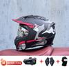 Full Face Motorcycle Helmet With Detachable Bluetooth Module ABS Shell Unisex All Season Retro Style