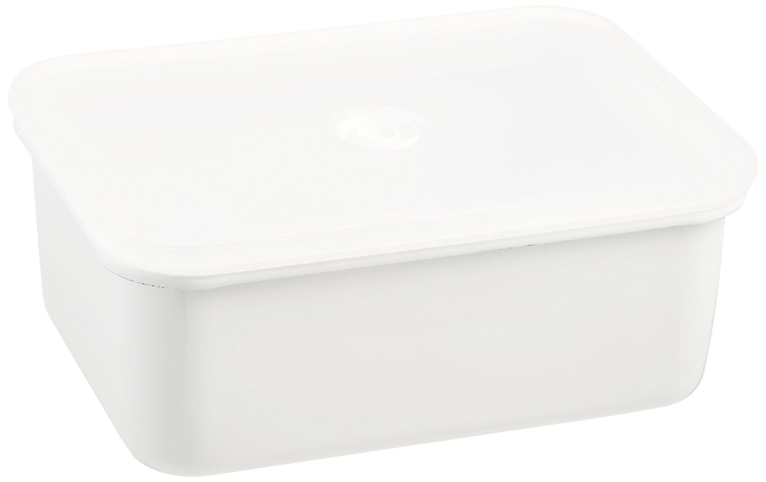 

Fuji Enamel Storage Container Deep Square Container VIDEO LL VD-DLL.W білий