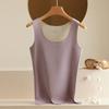 Women's Seamless Thermal Vest: Double-Sided Fleece, Slim Fit, Autumn/Winter Warm Base Layer.