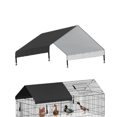 Tarp z tkaniny Oxford Pokrowiec na klatkę dla kur Ochrona UV Wodoodporna powłoka PVC Oddychająca tkanina Oxford Srebrna powłoka Wzmocnienie