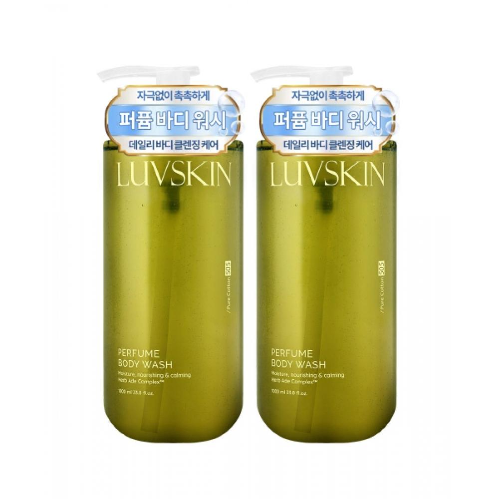 Luvskin Perfume Body Wash  Pure Cotton Fragrance  1000ml X 2 NONE