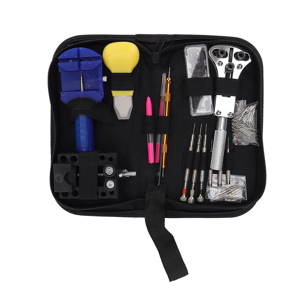 144pcs Complete Watch Repairing Kit Watch Strap Battery Gasket Opener Battery Changing Tool Kit