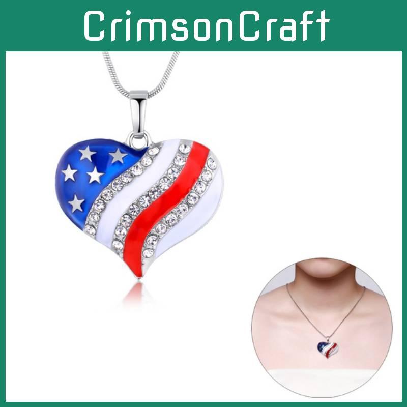 Fashionable Alloy Heart Star Necklace Blue Gender-neutral Clavicle Chain