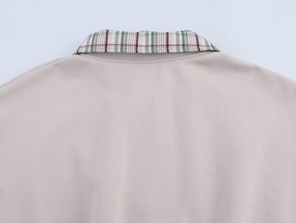 2025 Spring Women's European & American Style Poplin Patchwork Sweatshirt with Casual Long Pants