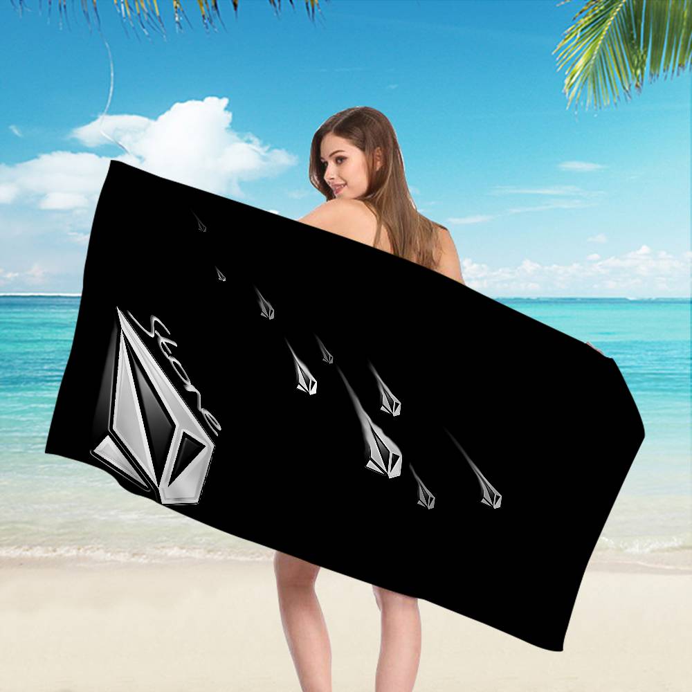 Volcom Mikrofaserdecke Schnelltrocknende Strandtücher Übergröße Druck Super Saugfähige Pooltuchdecke