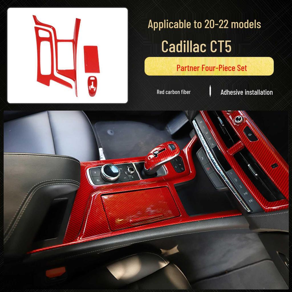 Cadillac CT5 (20-22) Carbon Fiber Interior Trim for Steering Wheel & Console
