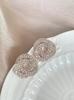 Retro Fashion High-grade Crystal Rose Earrings Women Zircon Ear Studs Wedding Jewelry Gifts