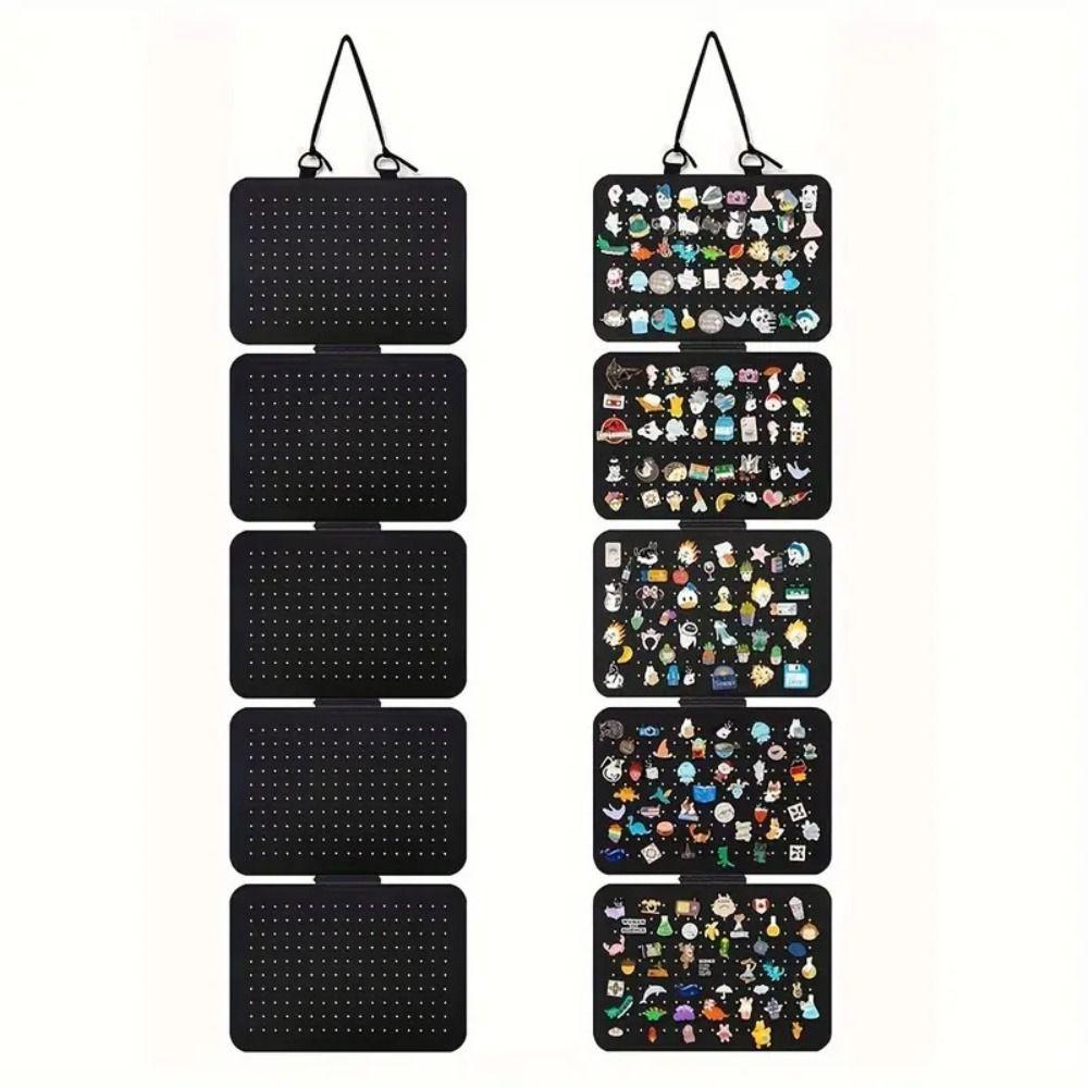 Wall Hanging Earring Display Bag 5-Tier Jewelry Storage Bag Foldable Felt Jewelry Organizer  Home